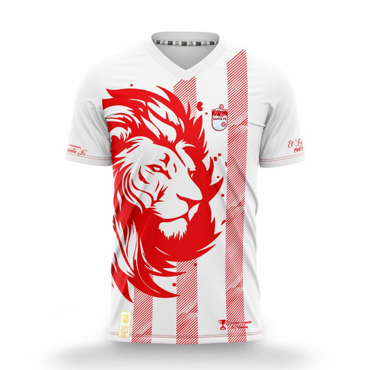 Camiseta Hombre Deportiva (Ref SANTA FE BLANCO LOGO 3D)