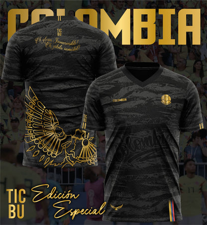 Camiseta Hombre Deportiva (Ref COL NEGRA)