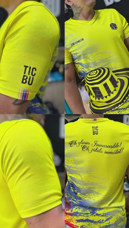 Camiseta Hombre Deportiva (Ref COL AMARILLA)