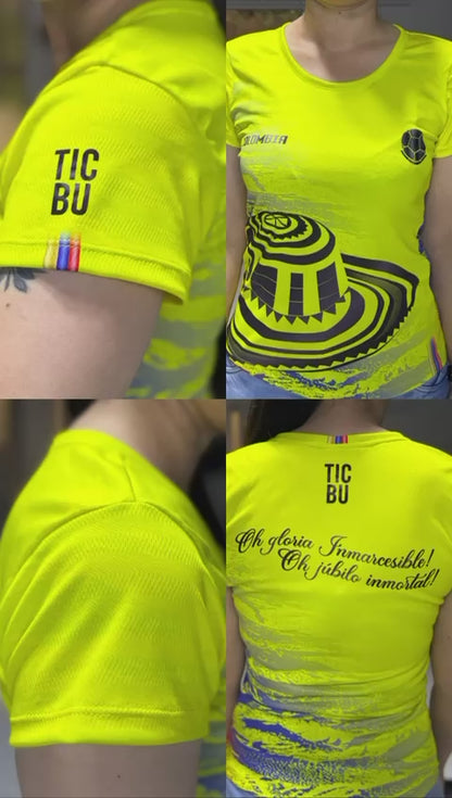 Camiseta Dama Deportiva (Ref COL AMARILLA)