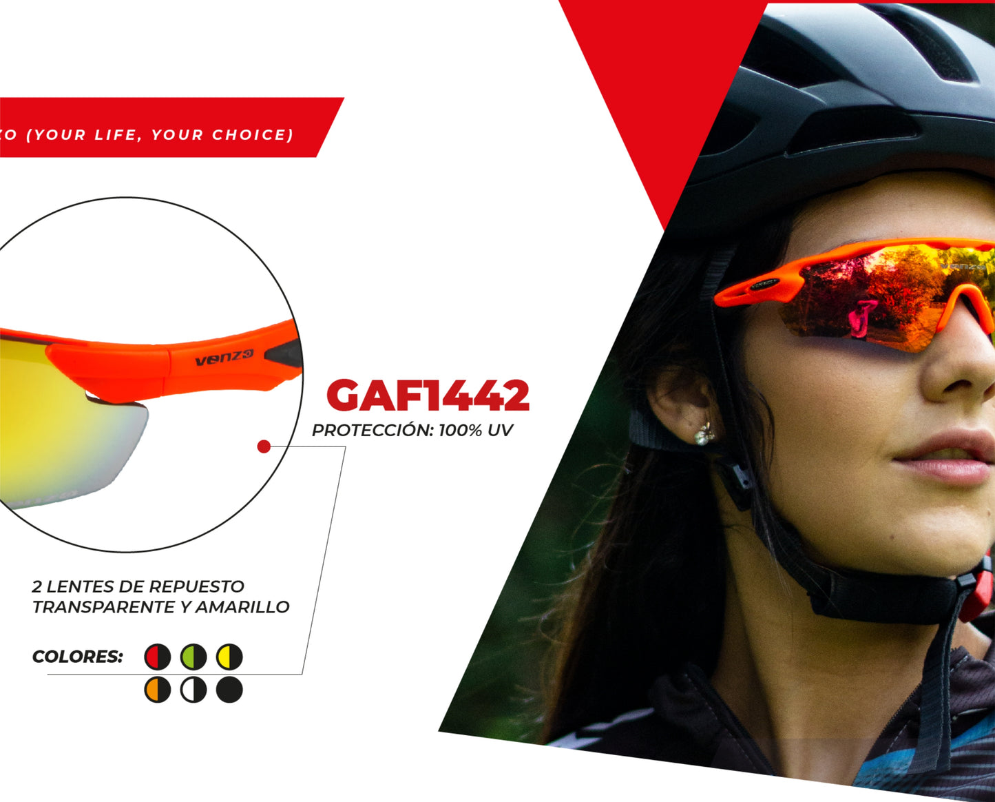 Gafas Para Ciclismo VENZO VZ-F27-007 - MegaBike Store